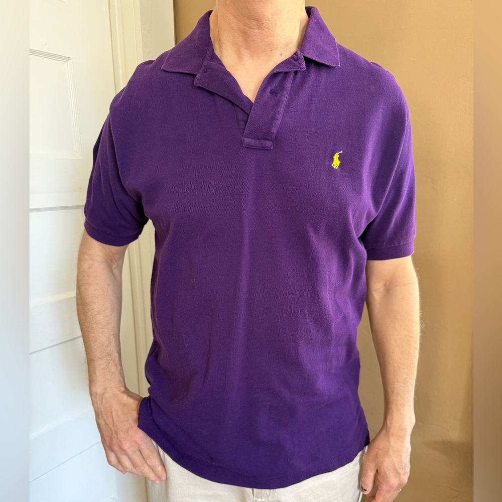 Ralph Lauren Purple Polo Shirt Classic Design
